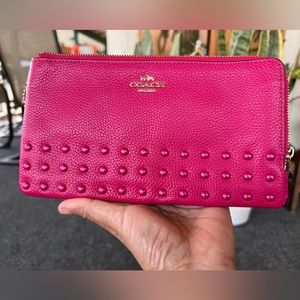 Coach Double Zip With Studs Wristlets